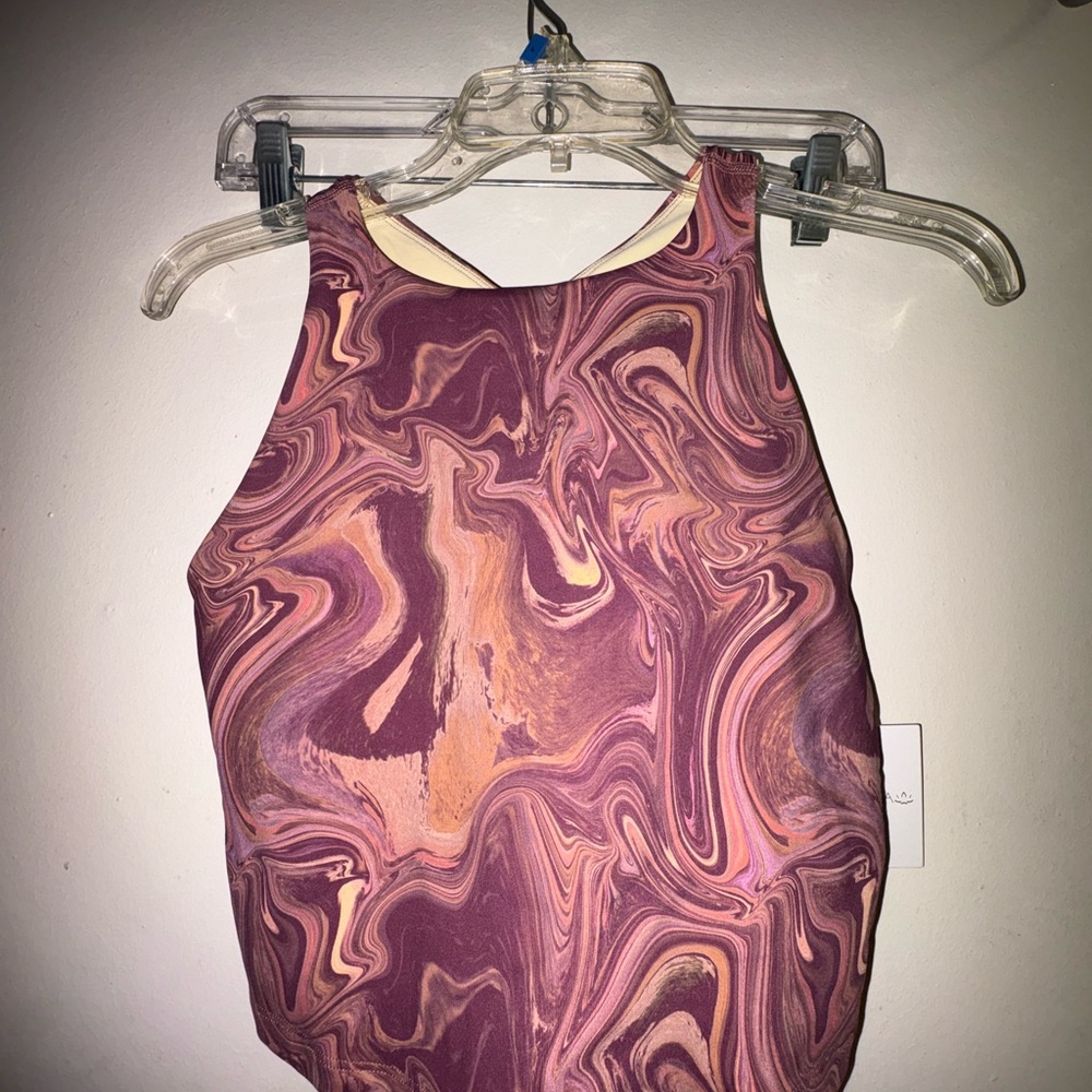 NWT $74 BEYOND YOGA REFOCUS CROP TANK TOP, SMALL ACTIVE WEAR GYM GIRL
